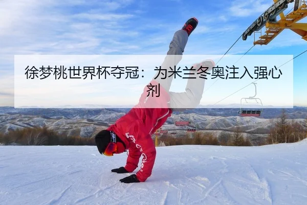 徐梦桃世界杯夺冠：为米兰冬奥注入强心剂